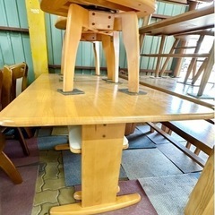 木製家具】ダイニングセット 回転チェア ベンチ ♪