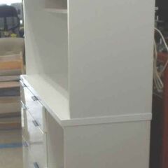 レンジボード 120×43×180 白 鏡面 ニトリ キッチンボード 食器棚 キッチンラック ホワイト セパレート 札幌 西野店