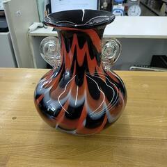 ヴィンテージ花瓶　ガラス製　※05497