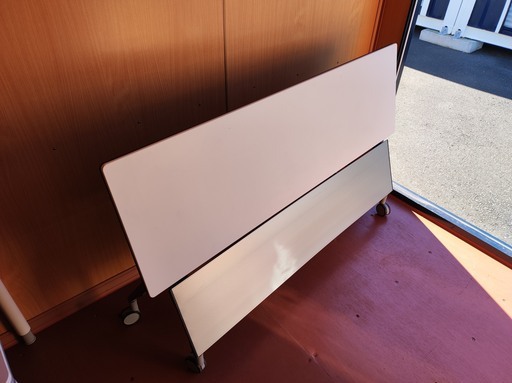 オカムラ　サイドフォールドテーブル　折り畳み式　キャスター付　1500×450×720　okamura　JOIFA308　81B41W