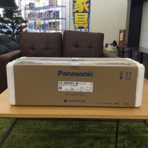 【✨新品❗️未使用❗️✨nanoeX機能搭載❗️✨高年式❗️✨】定価¥60,000  Panasonic  2.8kwエアコン　CS-282DFL  2022年製  約10畳用  nanoeX機能搭載  リビング   寝室  クリスタルホワイト  暖房器具  季節家電