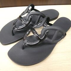 本物 エルメス エジェリー サイズ37 箱 袋付き ブラック USED HERMES 