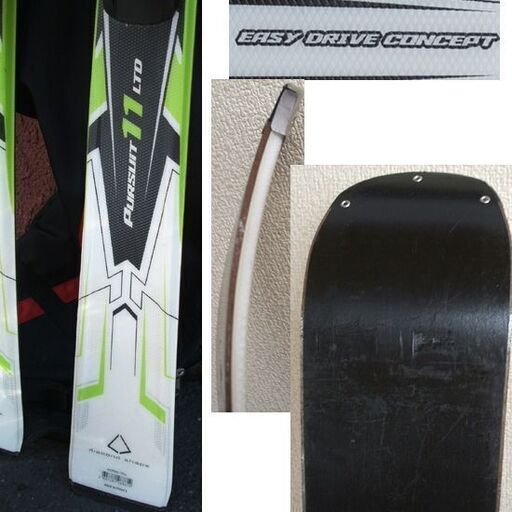 163cm スキー 4点セット 板 ロシニョール PURSUIT 11 LTD ビンディング 100 ブーツ テクニカ Mega +10 28-28.5 ポール付き　163  28.0 28.5cm ☆ PayPay(ペイペイ)決済可能 ☆ 札幌市 豊平区 平岸