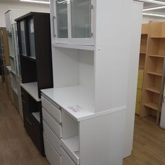 ☆ジモティ割あり☆ ニトリ 食器棚 ホワイト H200×W90×D50 