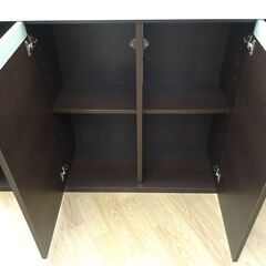 ★ジモティ割あり★ ニトリ キッチンカウンター ダークブラウン H85×W150×D50 クリーニング済み KJ972