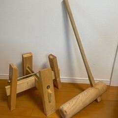 餅つき 石臼 いしうす 台 杵