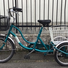 ＜特選車＞三輪自転車・シニア向け・買い物らくらく・洗車済できれいなグリーン色♪