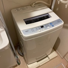 取引先決定　洗濯機　6.0kg   アクア　AQW-S60D