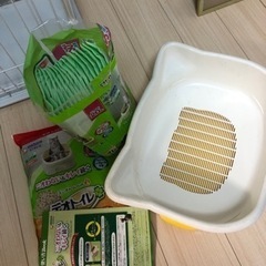 ※お取引中※ファンヒーター＆猫用ケージ 猫トイレ ※オマケ ハンモック・トンネル