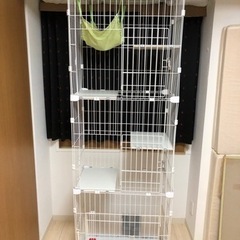 ※お取引中※ファンヒーター＆猫用ケージ 猫トイレ ※オマケ ハンモック・トンネル