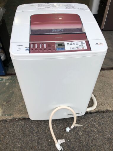 HITACHI 全自動洗濯機 ビートウォッシュ 8.0kg BW-8PV 2012年製 J11002