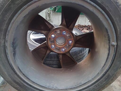 RC1オデッセイ純正アルミとタイヤの組みで4本セット(純正ナット付