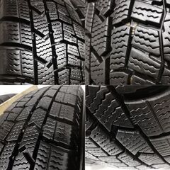 ＜スタッドレス & ホイール 4本＞ 155/65R14 ダンロップ 2016年製 85%  14x4.5J 日産 MOCO 純正 4H -100