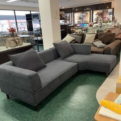 L字 ソファー L字 3人掛け 3P スウィートデコレーション クッション グレー W230×D150×H62㎝ 配送可