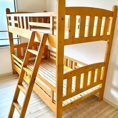 取引決定　木製すのこ2段ベッド　