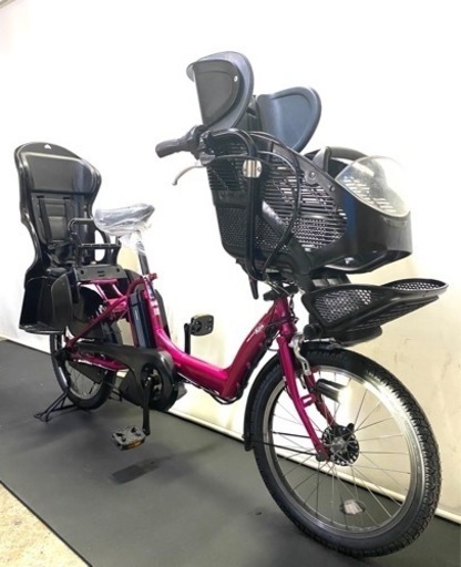 関東全域送料無料 保証付き 電動自転車 ヤマハ パスキッスミニ 20インチ 3人乗り 8.9ah ピンク系