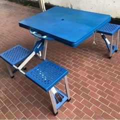 【最終値下げ】テーブル & チェア 一体型（4人用）キャンプ、ピ...