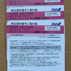 ANAの株主優待　航空機割引券