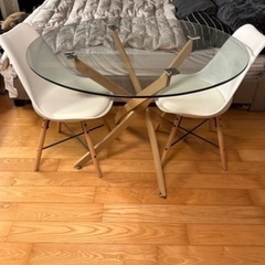 ダイニングテーブル/ガラステーブル/ダイニングチェア