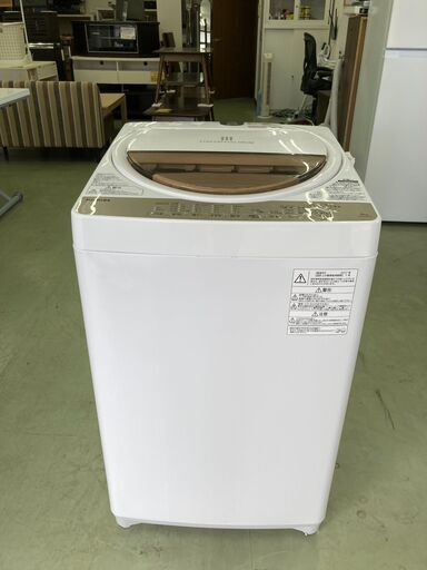 【リサイクルショップ　ピカソ　小松原】★分解洗浄済み★東芝 TOSHIBA 6kg 全自動洗濯機 2017年製 AW-6G5(W)★7582★