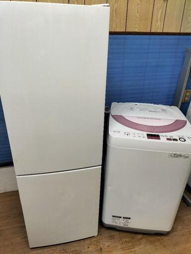 新生活家電お買い得セットNo⑯ マックスゼン JR160ML01WH 2ドア冷凍冷蔵庫 157L 2020年製・シャープ ES-GE6A-P 全自動洗濯機 6.0Kg 2017年製 ２点セット！！