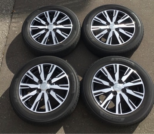 ダイハツ タントカスタム純正14インチアルミホイール、タイヤ4本セット
