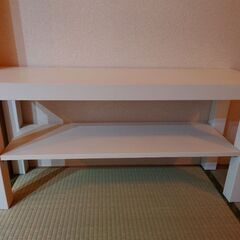 【無料】IKEA　テレビ台　ローテーブル　棚　ホワイト　シンプル　軽量