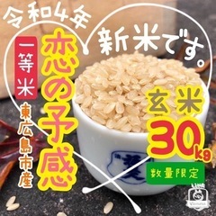 🥇一等米 『❤️恋の予感』🌾玄米30kg 🍁東広島市産　# 19