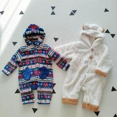 【セット】赤ちゃん　冬用もこもこジャンプスーツ　カバーオール