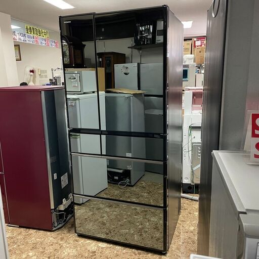 HITACHI 日立 ノンフロン冷凍冷蔵庫 R-ＷＸ6700Ｇ(X)型　6ドア　札幌市内・近郊限定