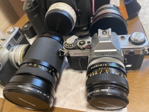 キャノンEOS1N.キャノンAE1.ミノルタ他レンズ、ストロボ