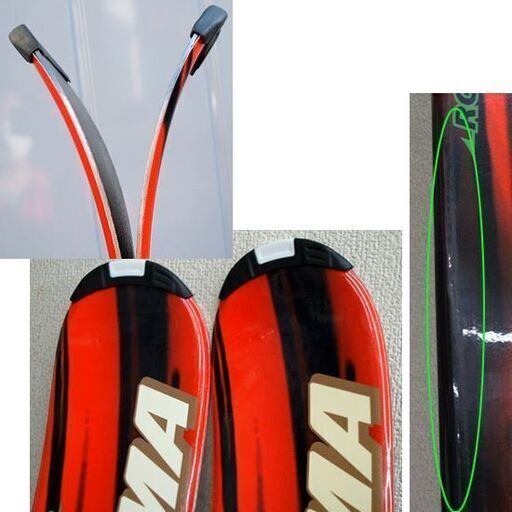 152cm カービングスキー 3点セット 板 カザマ Winterhigh ROCKER/ビンディング チロリア SL100 ポール付 ブラック×レッド 黒赤 KAZAMA スキー ☆ PayPay(ペイペイ)決済可能 ☆ 札幌市 豊平区 平岸