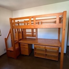 至急 ロフトベッド システムベッド 机 棚 システム デスク