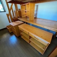 至急 ロフトベッド システムベッド 机 棚 システム デスク