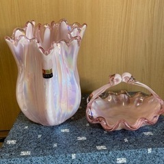 クリスタルガラス花瓶、お皿