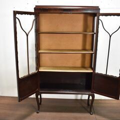 【1/7受渡終了】≪y442≫希少 美品 イギリス アンティーク ディスプレイキャビネット/キュリオケース 推定1910年代 北欧系 41023-01