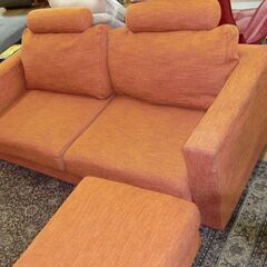 R356 布製2.5Pソファ オットマン付、幅182cm