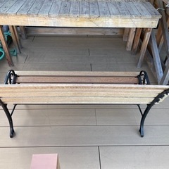 木製ベンチ　