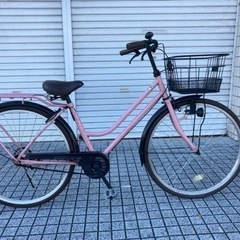 【ネット決済・配送可】【26インチ自転車】変速なし　ピンク　カラ...