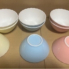 あげます陶器小鉢9個♡水色・黄色・ピンク