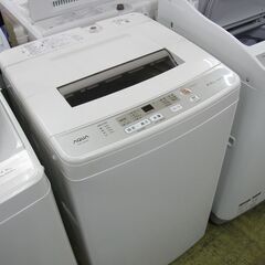 ●アクア AQUA 全自動洗濯機 6.0kg 2020年製 AQW-S60H(W) ホワイト 中古
