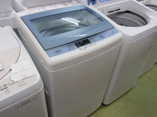 ●アクア AQUA 全自動洗濯機 7kg 2017年製 AQW-GS70E(W) ホワイト 中古