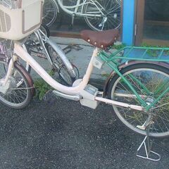 オートフィックス店頭にて　子供乗乗せ電動自転車　値下げ