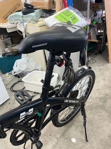 【A-325】ハマー 折り畳み自転車 ブラックカラー 中古 激安 早い者勝ち 通学 通勤