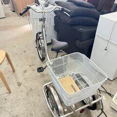 【A-326】タイガー 三輪電動自転車 シルバーカラー 中古 激安 通電確認済