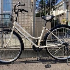 美品)Asahi 26インチ変速自転車(白) - 自転車 