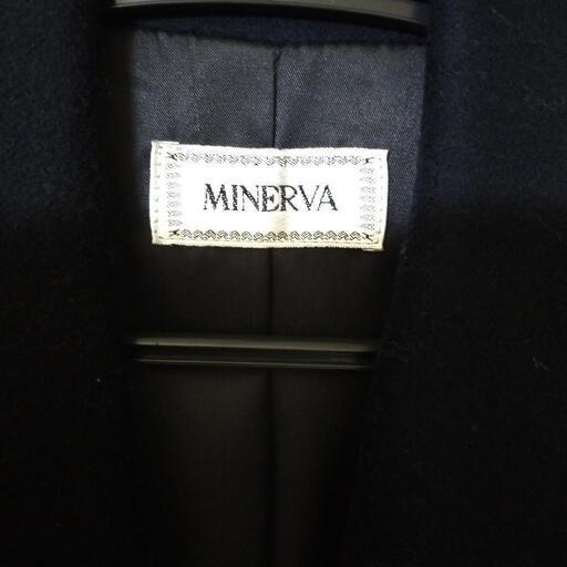 MINERVA　カシミヤ　100%　ロング　コート　レディース　ブラック