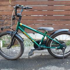 自転車　子供用　キッズ　18インチ　緑色　グリーン