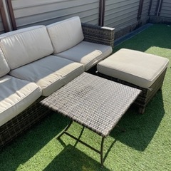 屋外家具　ガーデンファニチャー　ガーデンソファー