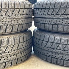 良品！155/65R14ブリヂストンVRXスタッドレス+ブラックアルミ4本セット！軽自動車